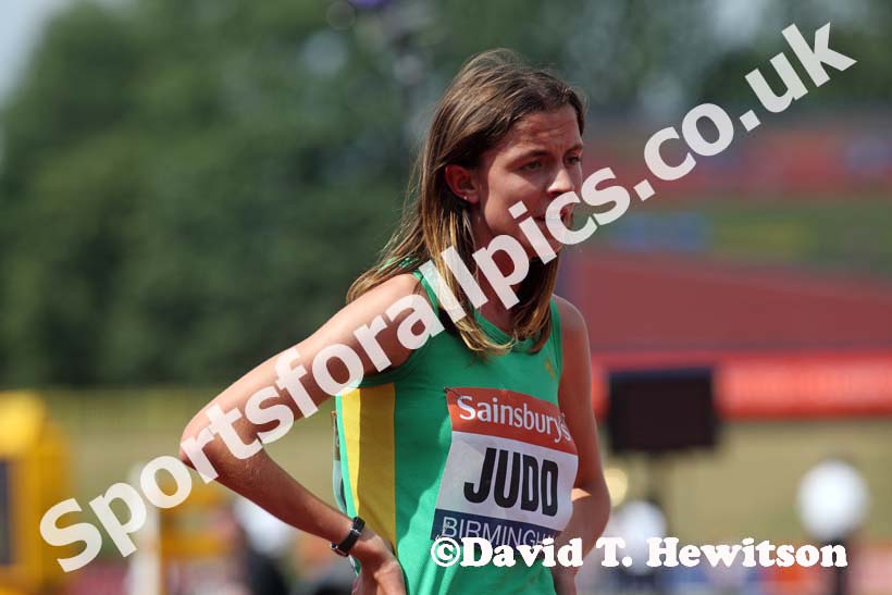 A disappointed Jessica judd (Chelmsford) after being beaten in the 800 metres at the Sainsbury's British Championships, Birmingham.